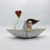 Handmade ceramic boat