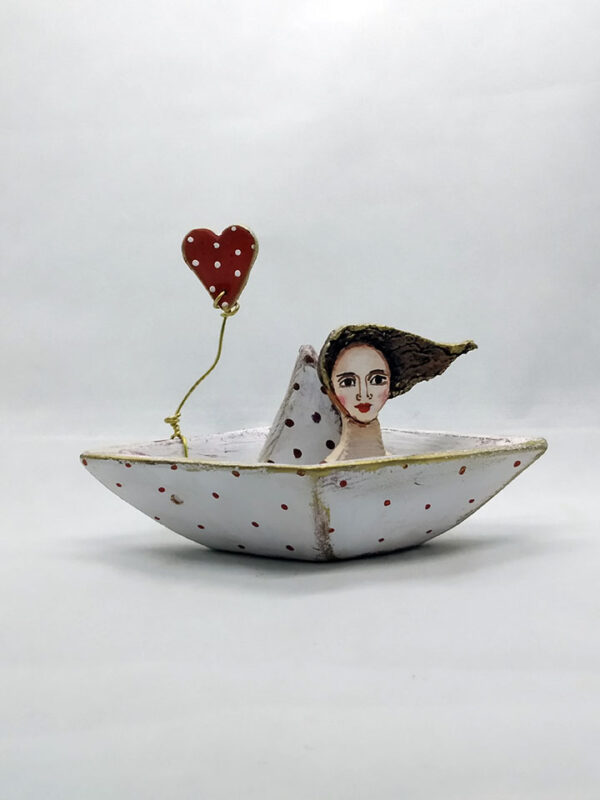 Handmade ceramic boat