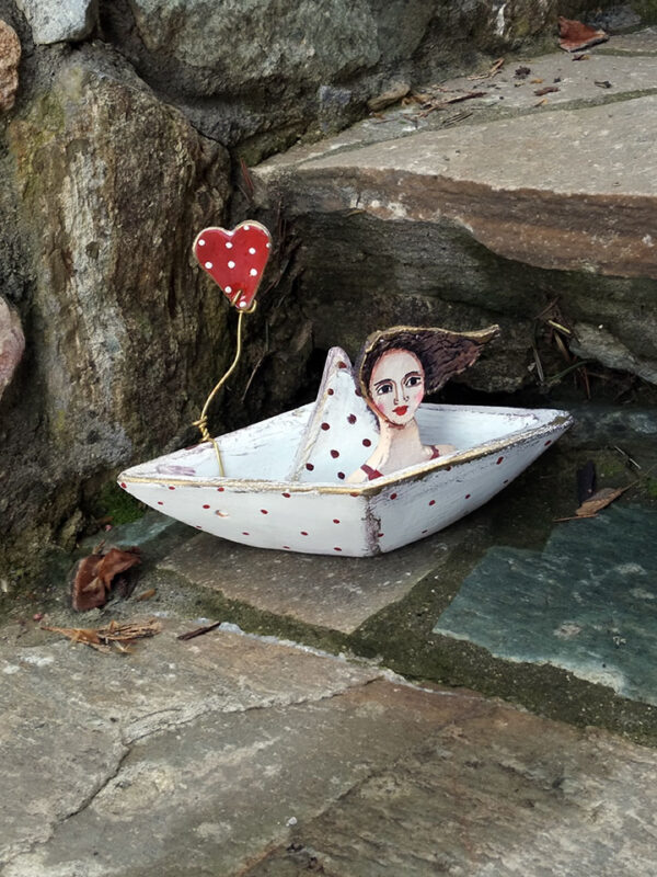 Handmade ceramic boat