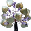 Water lily tree with amethyst semi-precious stones