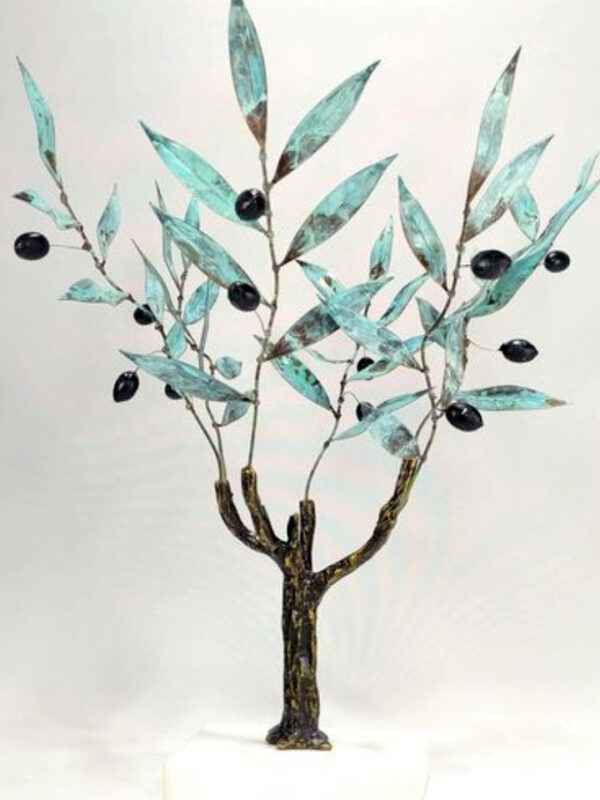 Handmade 3D olive tree with oxidation