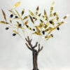 Handmade 3D olive tree with brass