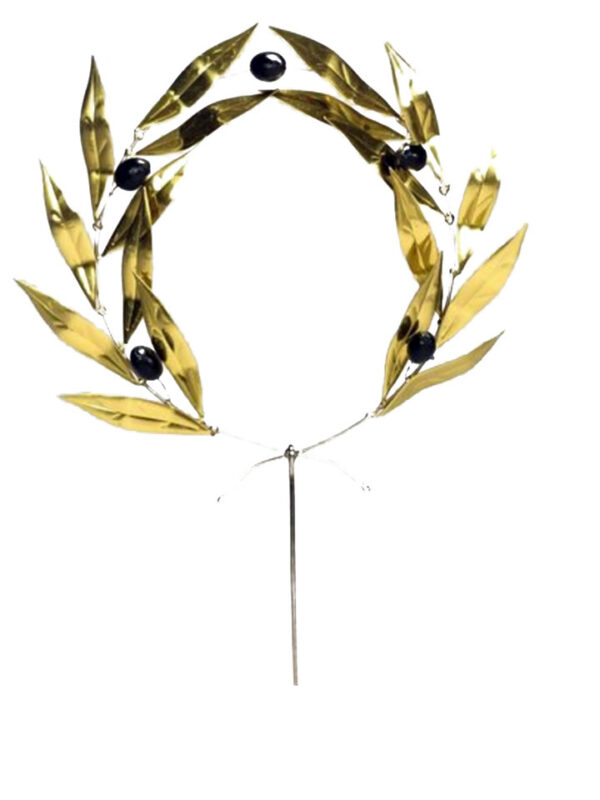 Handmade olive wreath with brass