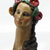 Handmade ceramic bust with flowers