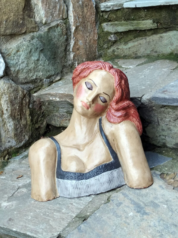 Handmade ceramic female bust