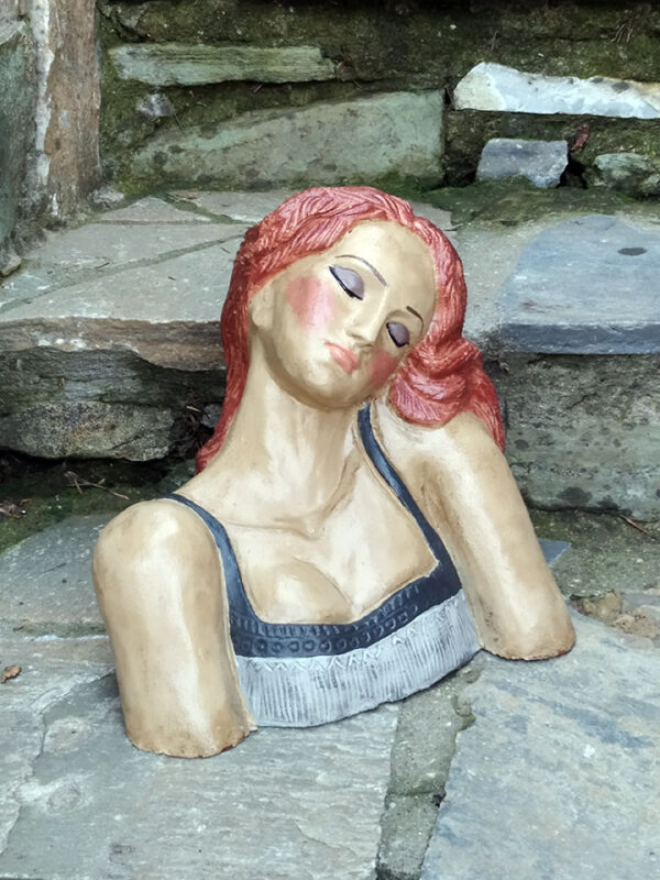 Handmade ceramic female bust