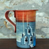 Handmade jug painted by hand