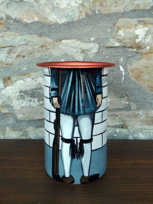 Handmade jug painted by hand