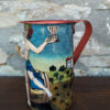 Handmade jug painted by hand