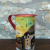 Handmade jug painted by hand