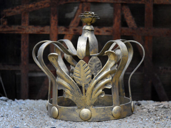 Handmade golden crown made of genuine iron