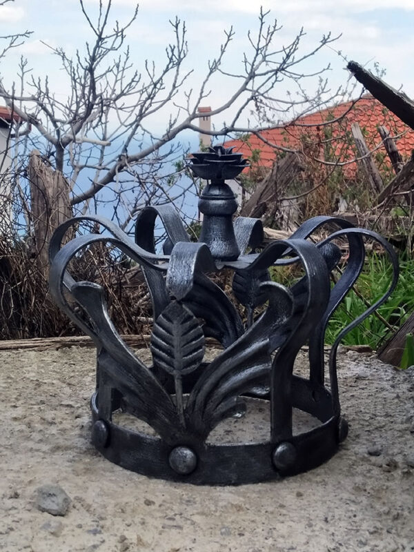 Handmade silver crown made of solid iron