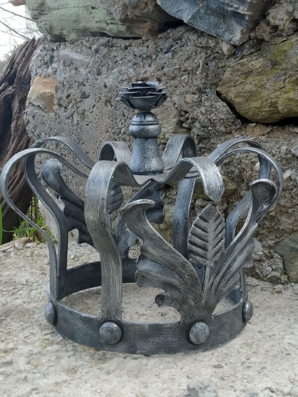 Handmade silver crown made of solid iron