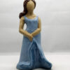 Handmade ceramic decorative dancer with airy dress