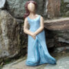 Handmade ceramic decorative dancer with airy dress