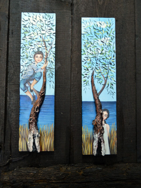 handmade painted wooden frame