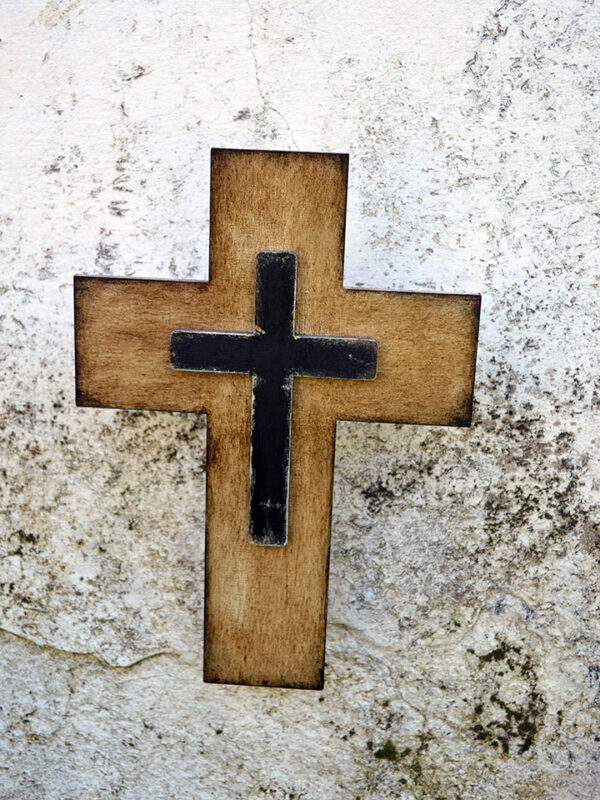 Handmade wooden wall decorative cross