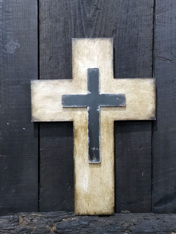 Handmade wooden wall decorative cross