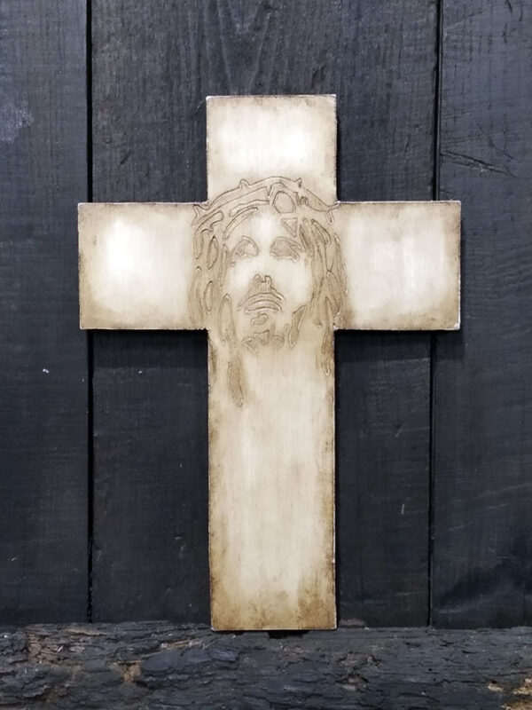 Handmade wooden wall decorative cross