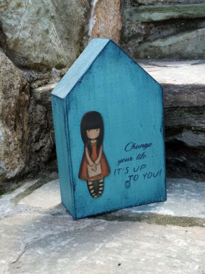 Handmade children's wooden decorative house