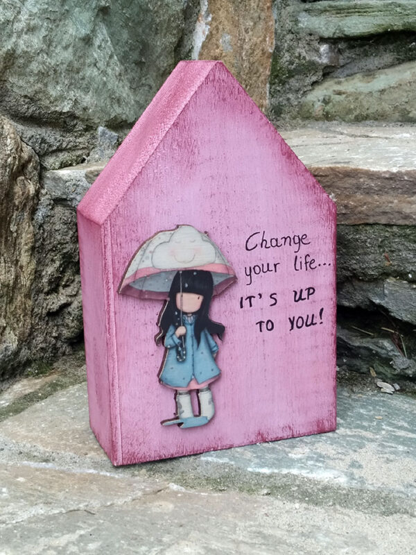 Handmade children's wooden decorative house