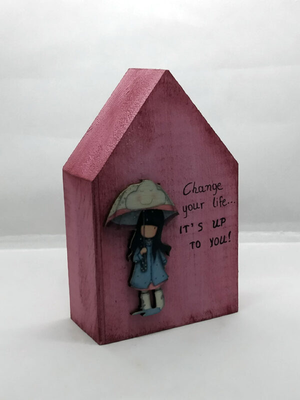 Handmade children's wooden decorative house