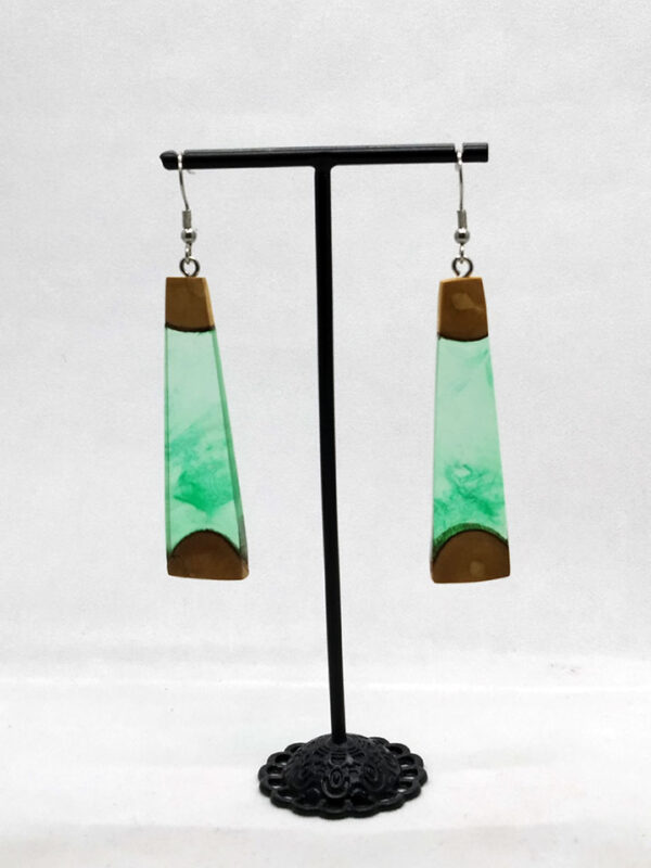 Wood resin earrings