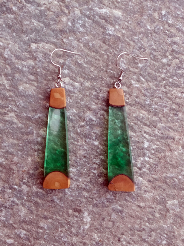 Wood resin earrings