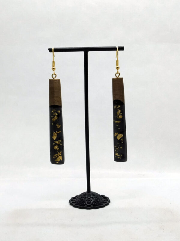 Wood resin earrings