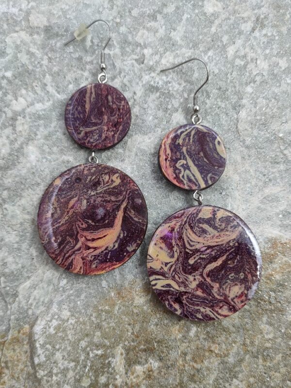 Wood  Resin earrings