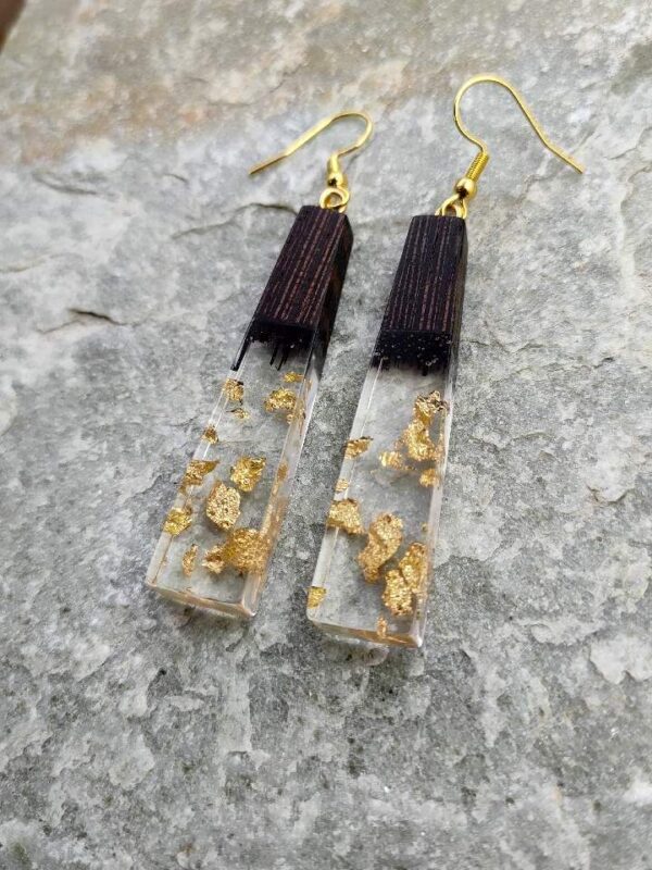 Wood Resin Earrings