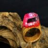 Handmade wood resin ring