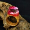 Handmade wood resin ring