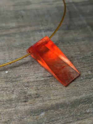 Handmade resin necklace.