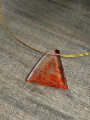 Handmade resin necklace.