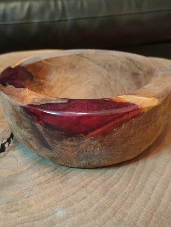 Wood resin bowl