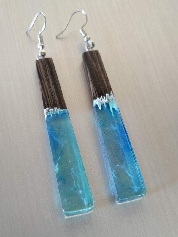 Wood resin earrings