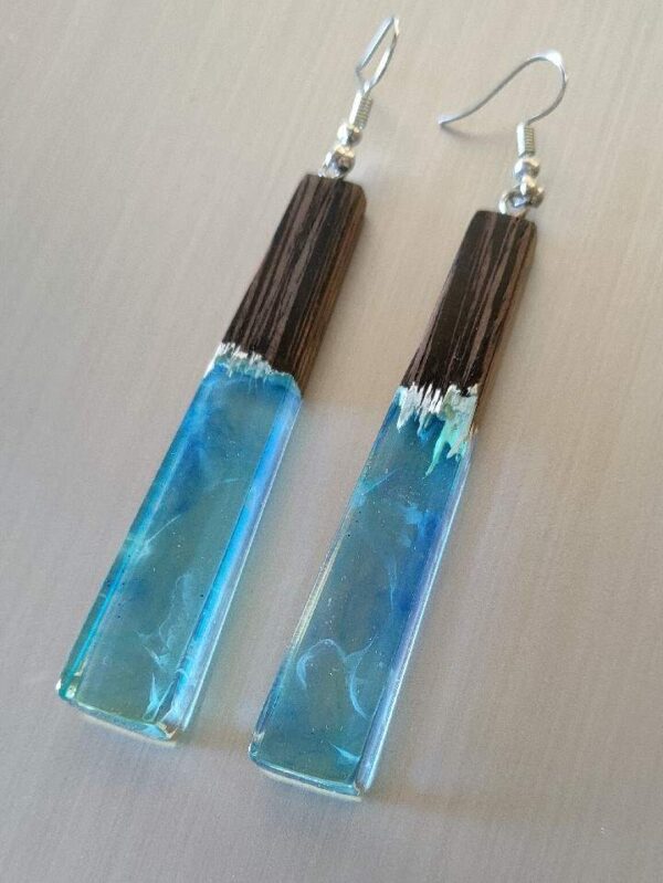 Wood resin earrings