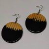 Wood resin earrings