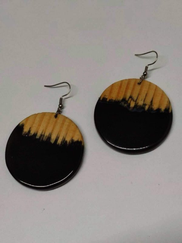 Wood resin earrings