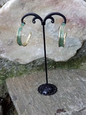 Handmade brass earrings