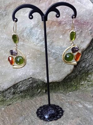 Handmade brass earrings